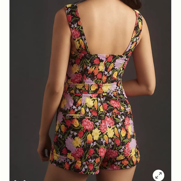 ANTHROPOLOGY, MAEVE, The Yukiko Noritake Portside Button-Front Romper, NWT - Picture 2 of 6